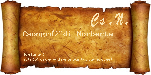 Csongrádi Norberta névjegykártya